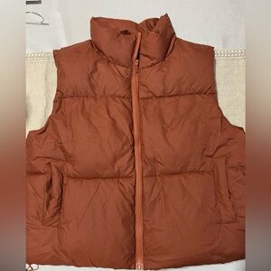 Rust Orange Puffer Vest